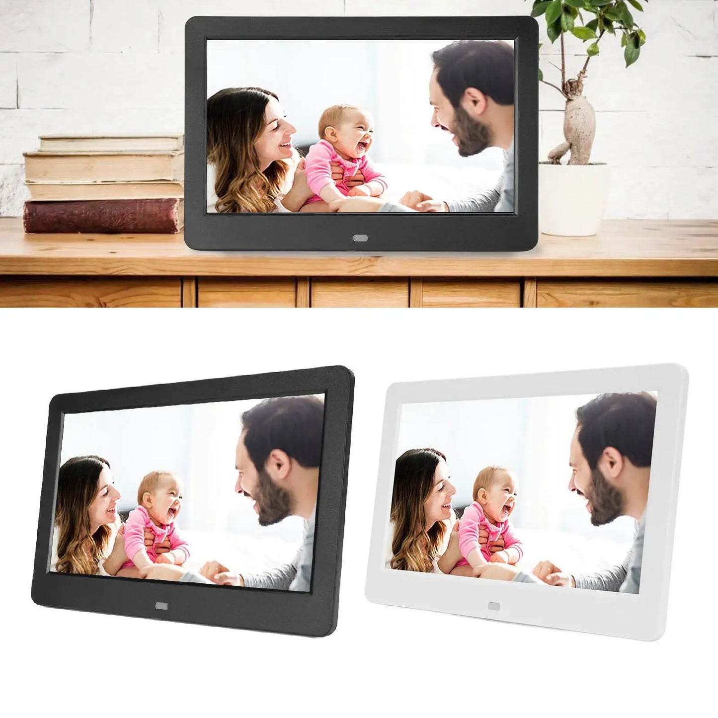 Digital Photo Frame Stereo Speaker Multifunctional 10 Inch Digital Photo Frame 1920x1080 Wall Mountable for Video from PriceLows™