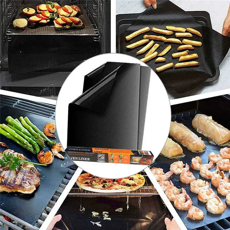 BBQ Grill Mat | Non-Stick Reusable | Extra Thick Pad | One Size