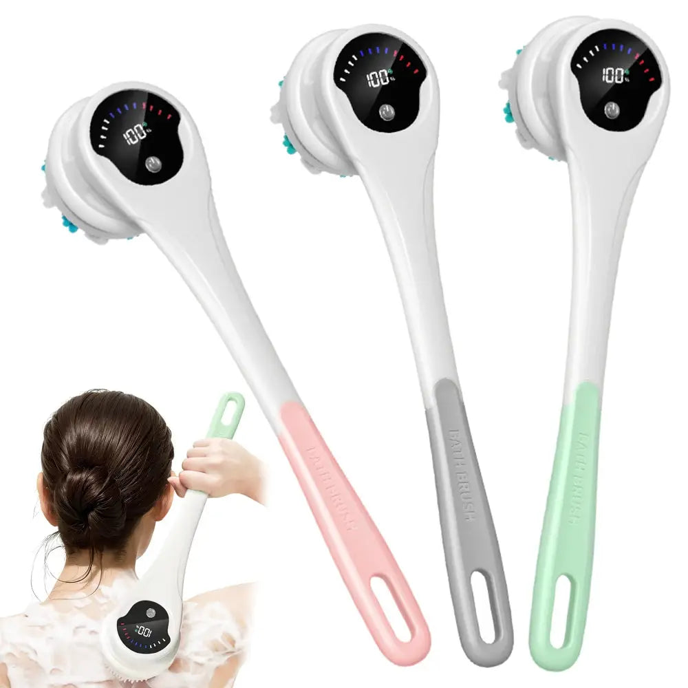 Electric Body Brush | Waterproof Long Handle | 5 Heads, 2 Speeds | No Variants