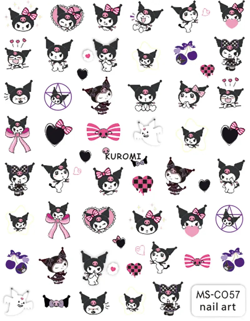1PCS Cartoon Kawaii Pokémon Nail Stickers 3D Sanrio Hello Kitty Stickers For Nails Nails Accesories Anime Kuromi Nail Supplies from PriceLows™