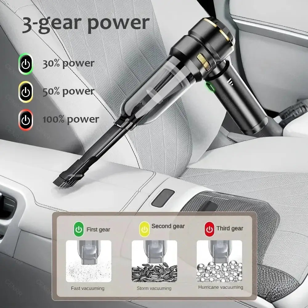 Car Vacuum Cleaner | Wireless Handheld | Battery Powered | Compact Size
