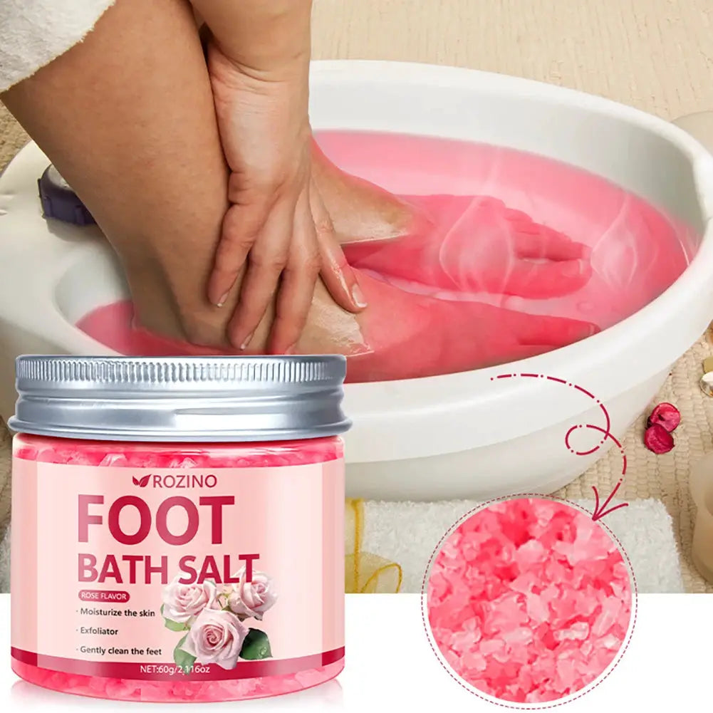 Rose Infused Sea Salt | Exfoliating Bath Soak | Deep Cleansing Manicure Pedicure