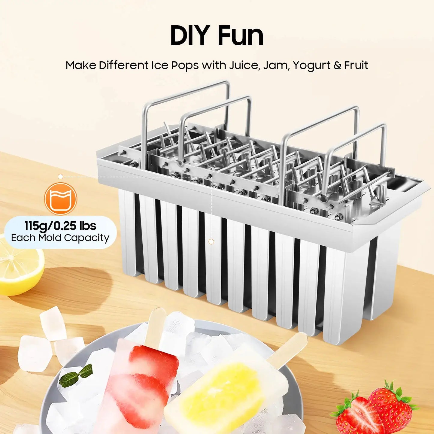 Household Stainless Steel Ice Cream Mold Ice Cube 304 Popsicle Ice Cream Popsicle Mold Popsicle Machine from PriceLows™