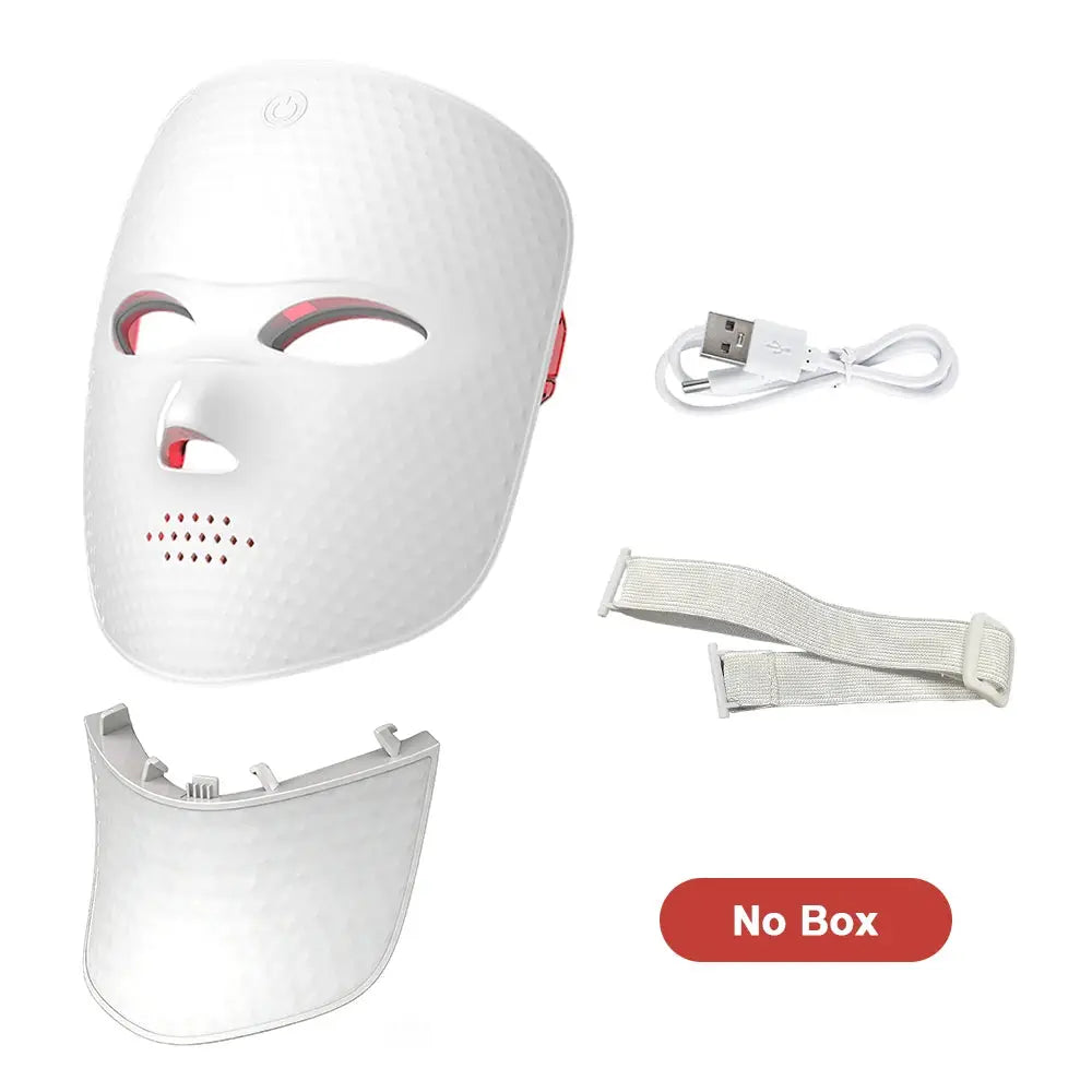 7 Color Led Facial Mask | Includes Neck Support | Home Use Skin Care
