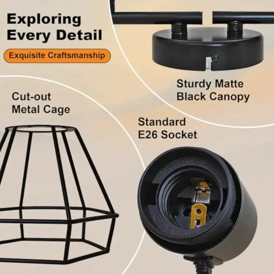 6-Light Track Lighting Directional Rotatable Ceiling Light Fixture Black Farmhouse Track Spotlight for Kitchen Bedroom Living R from PriceLows™