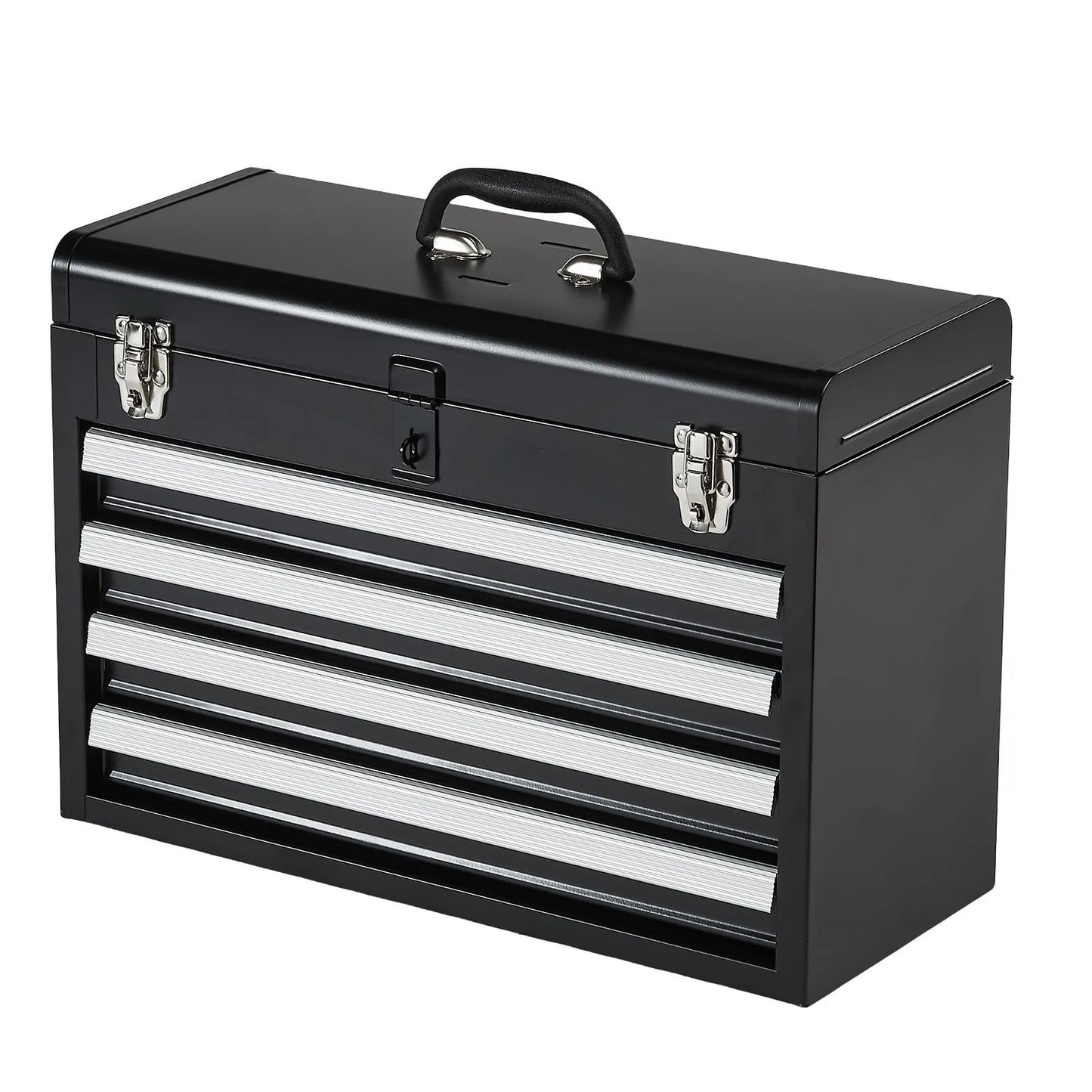 SucceBuy 20.5in Metal Tool Box Portable 4-Drawers Tool Chest with Drawers Locking Multi-Function Tool Organizer for Workshop from PriceLows™