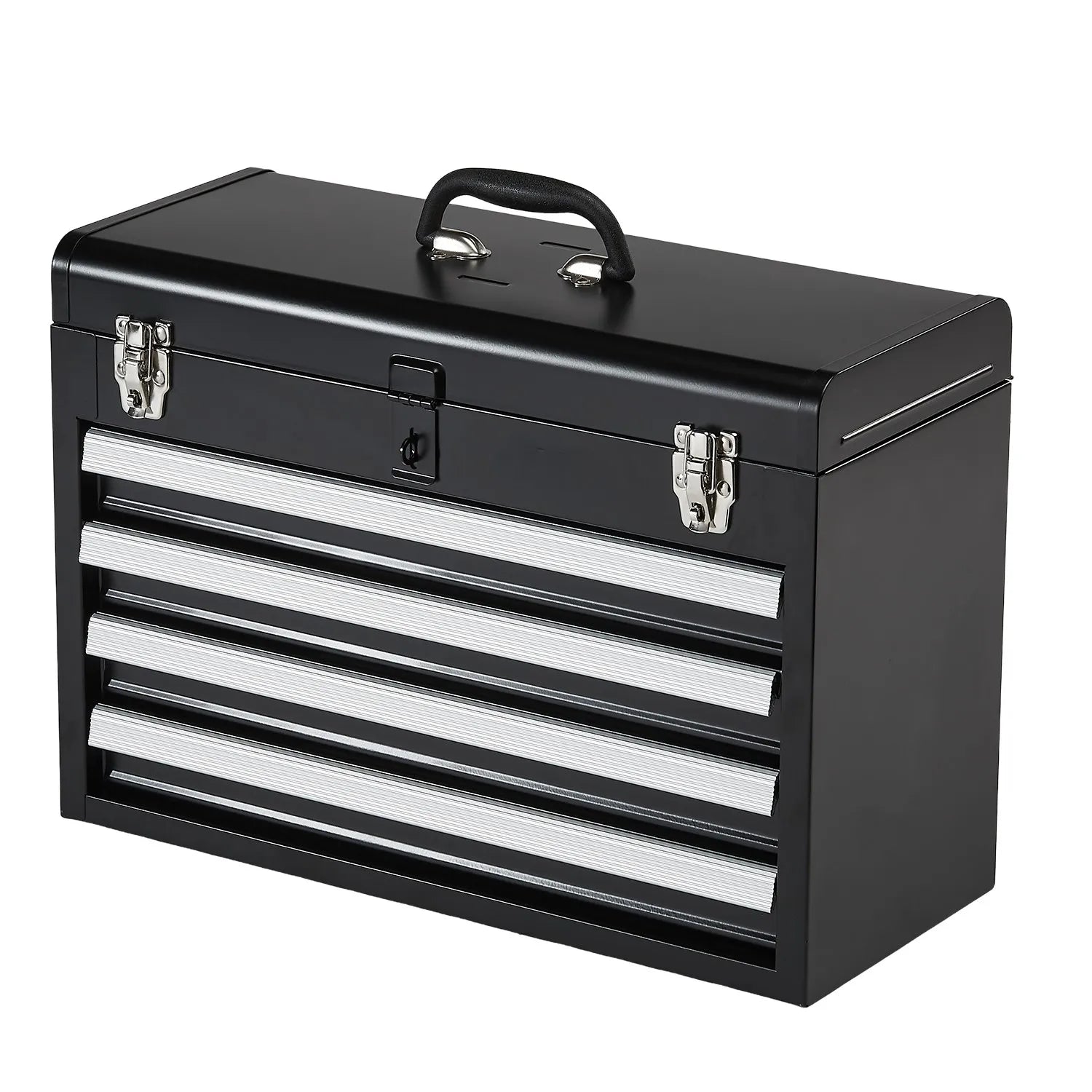 SucceBuy 20.5in Metal Tool Box Portable 4-Drawers Tool Chest with Drawers Locking Multi-Function Tool Organizer for Workshop from PriceLows™