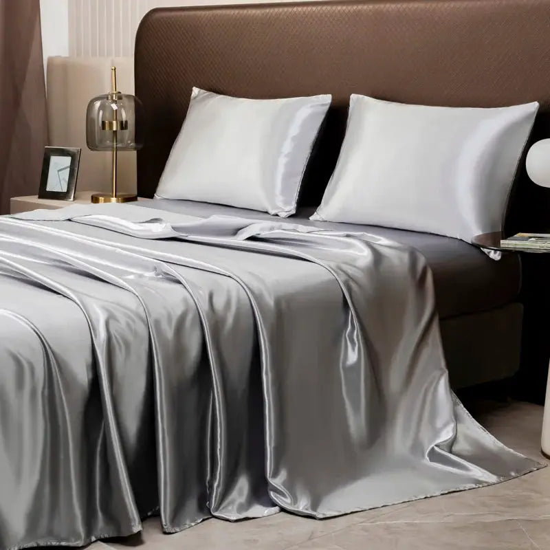 Satin Sheet Set | Solid Color | Soft Silky Finish | Twin Full Queen King