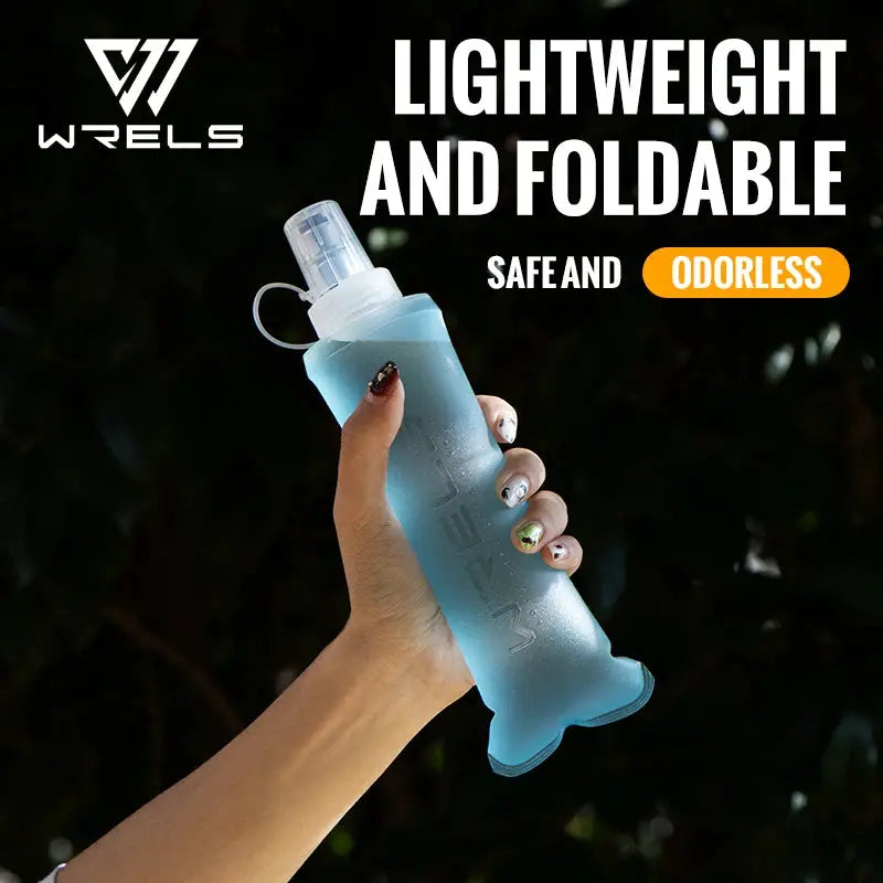 WRELS Running Water Bottle Soft Flask Folding Collapsible Water Bottle TPU BPA-Free Camping Hiking Travel Folding Water Bottle from PriceLows™
