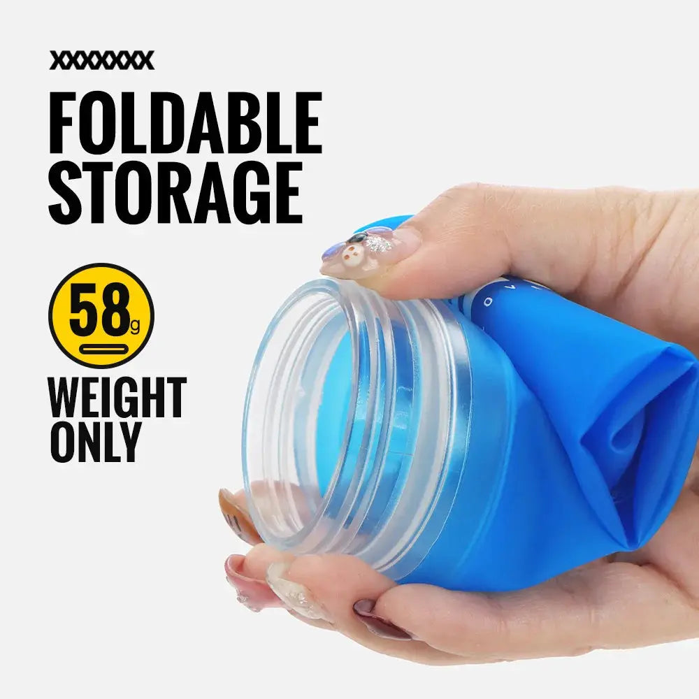 WRELS Sports TPU Collapsible Soft Water Bottle Hydration Pack Soft Flask Folding Water Bottles BPA-Free Sports Running Bottle from PriceLows™