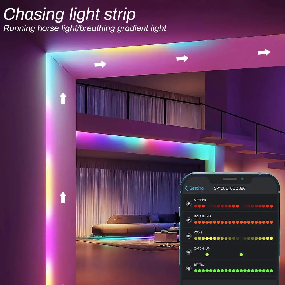 12V 24V IP68 RGBIC COB LED Strip Light WS2811 Addressable Pixel LED Strip Waterproof WiFi Tuya RGB IC LED Tape For Outdoor Decor from PriceLows™