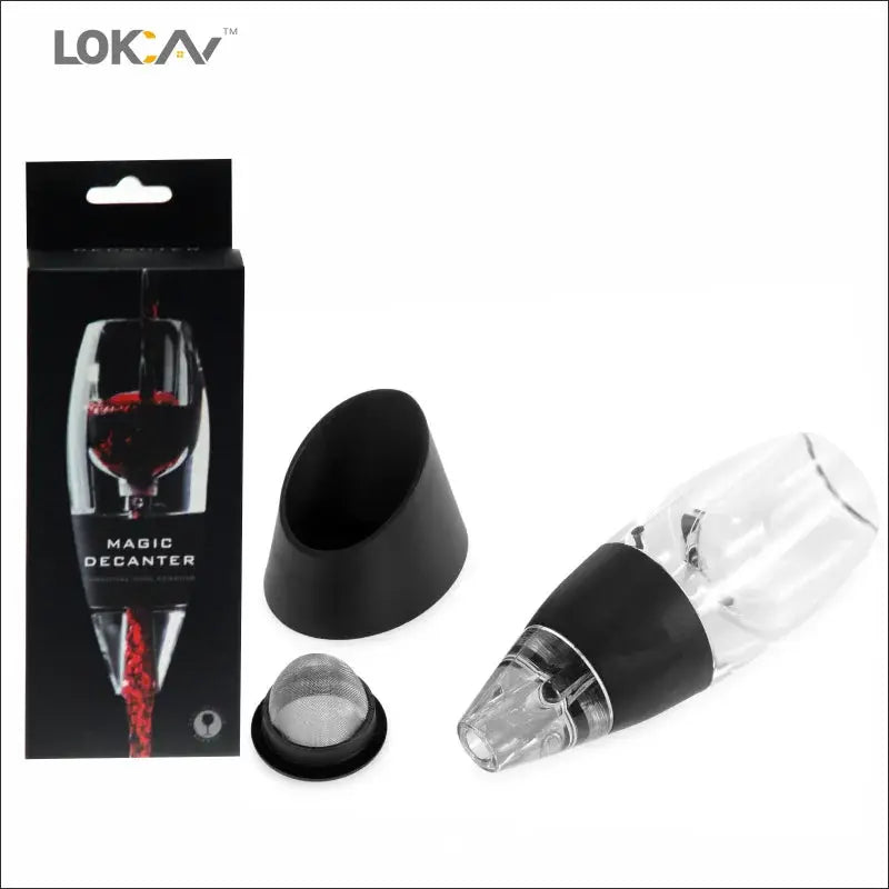 Professional Magic Red Wine Decanter Pourer with Filter Stand Quick Air Aerator Dispenser for Home Dining Bar Essential Set New from PriceLows™
