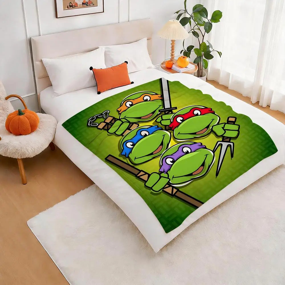 Mutant And Ninja Turtles Throw Blanket | Lightweight 240g | Polyester | One Size
