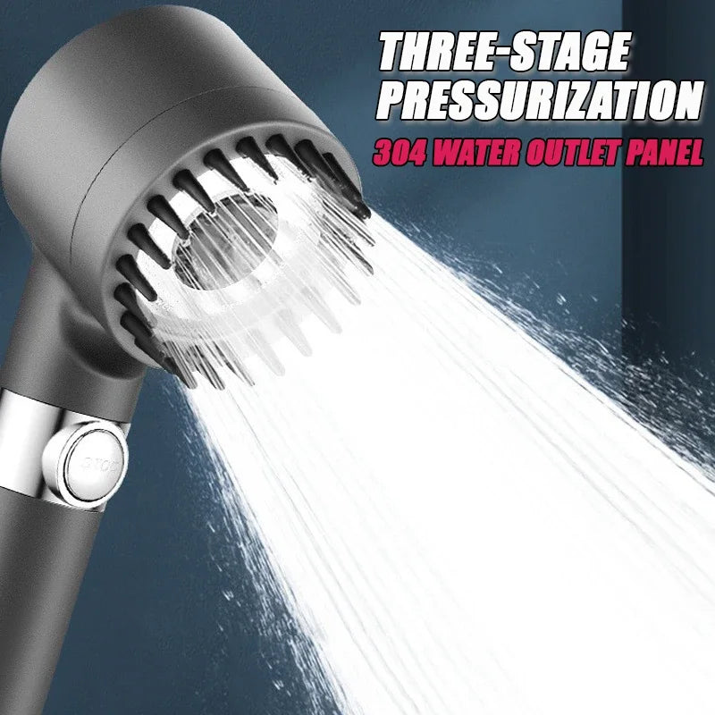 Shower Head | High Pressure | 3 Mode Spray | ABS Plastic Hand Held
