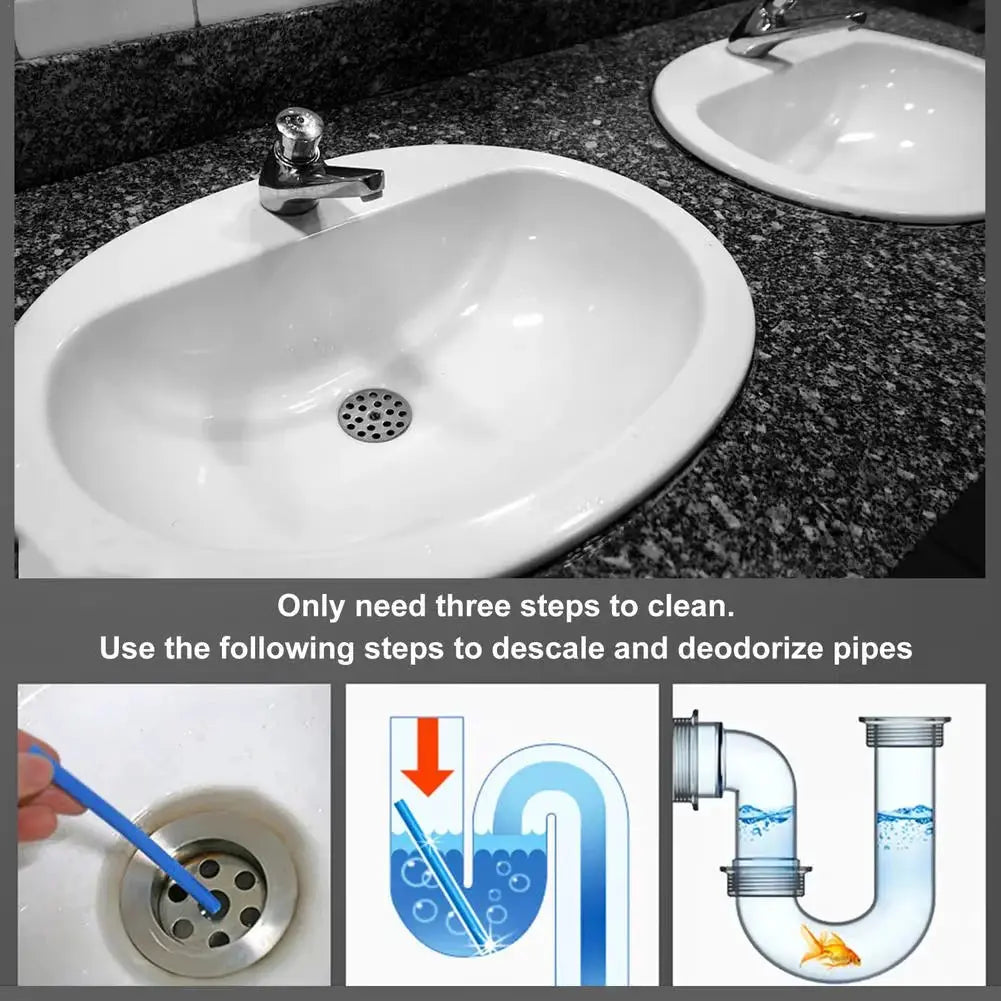 Drain Cleaner Sticks | Effective Clog Removal | Odor Neutralizer | 12 Count