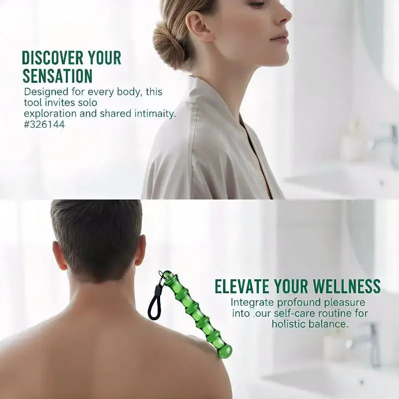 Man Massage Stick | Smooth Design | Green Transparent | 1 Piece