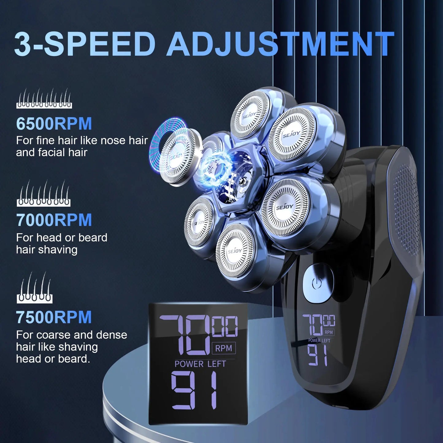 Electric Shaver | 6 In 1 Grooming Kit | Nose Hair Trimmer | Waterproof
