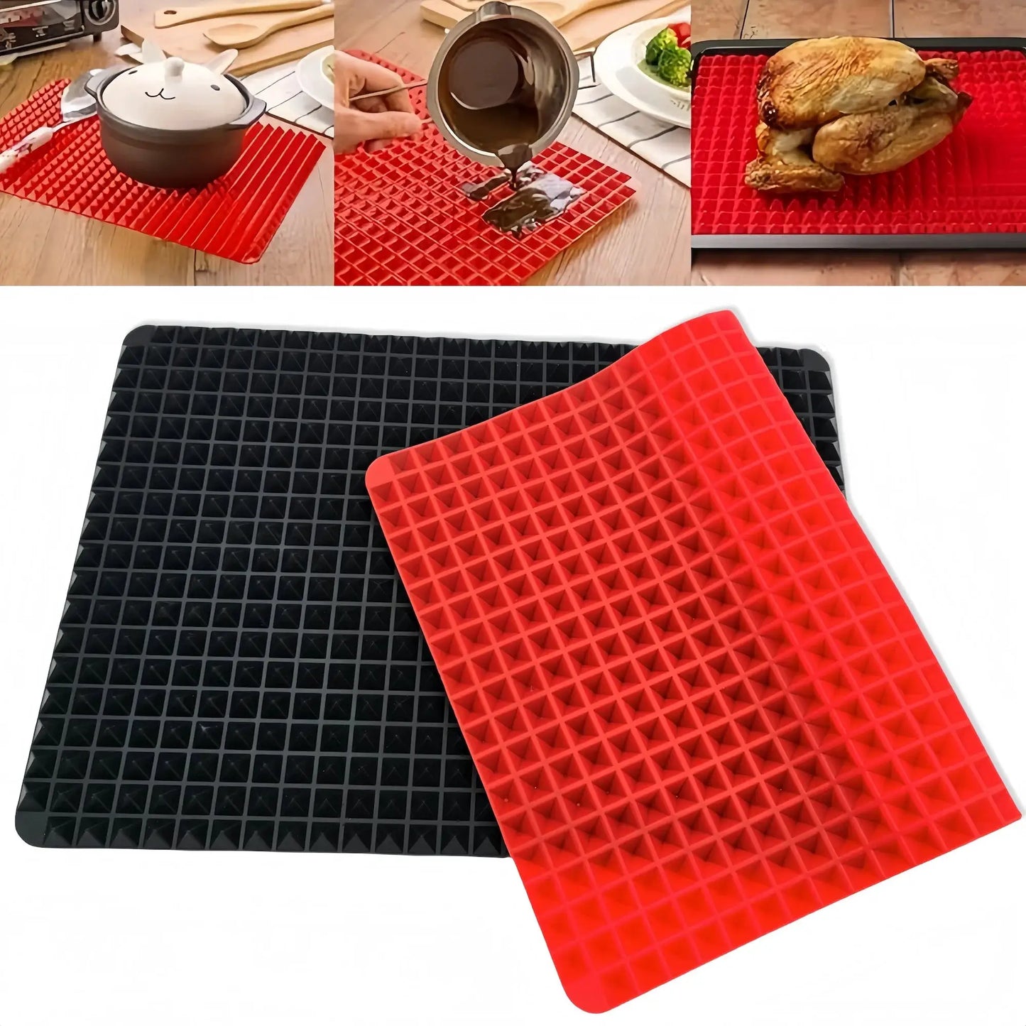 Silicone Baking Mat | Large Size | Nonstick Pyramid Design | Baking And Pastry