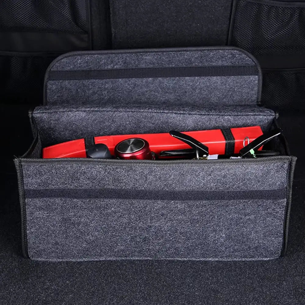 Large Anti Slip Compartment Boot Storage Organizer Tool Car Storage Bag Car Trunk Organizer Soft Felt Storage Box Accessories from PriceLows™