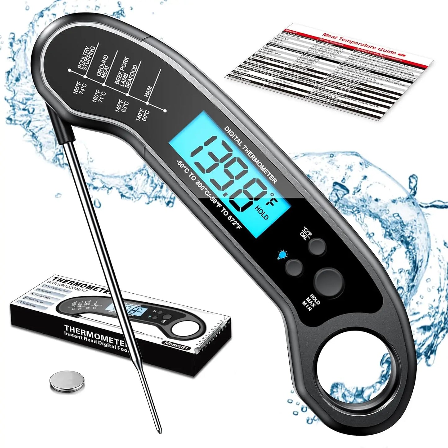 Meat Thermometer | Digital | Waterproof | One Size