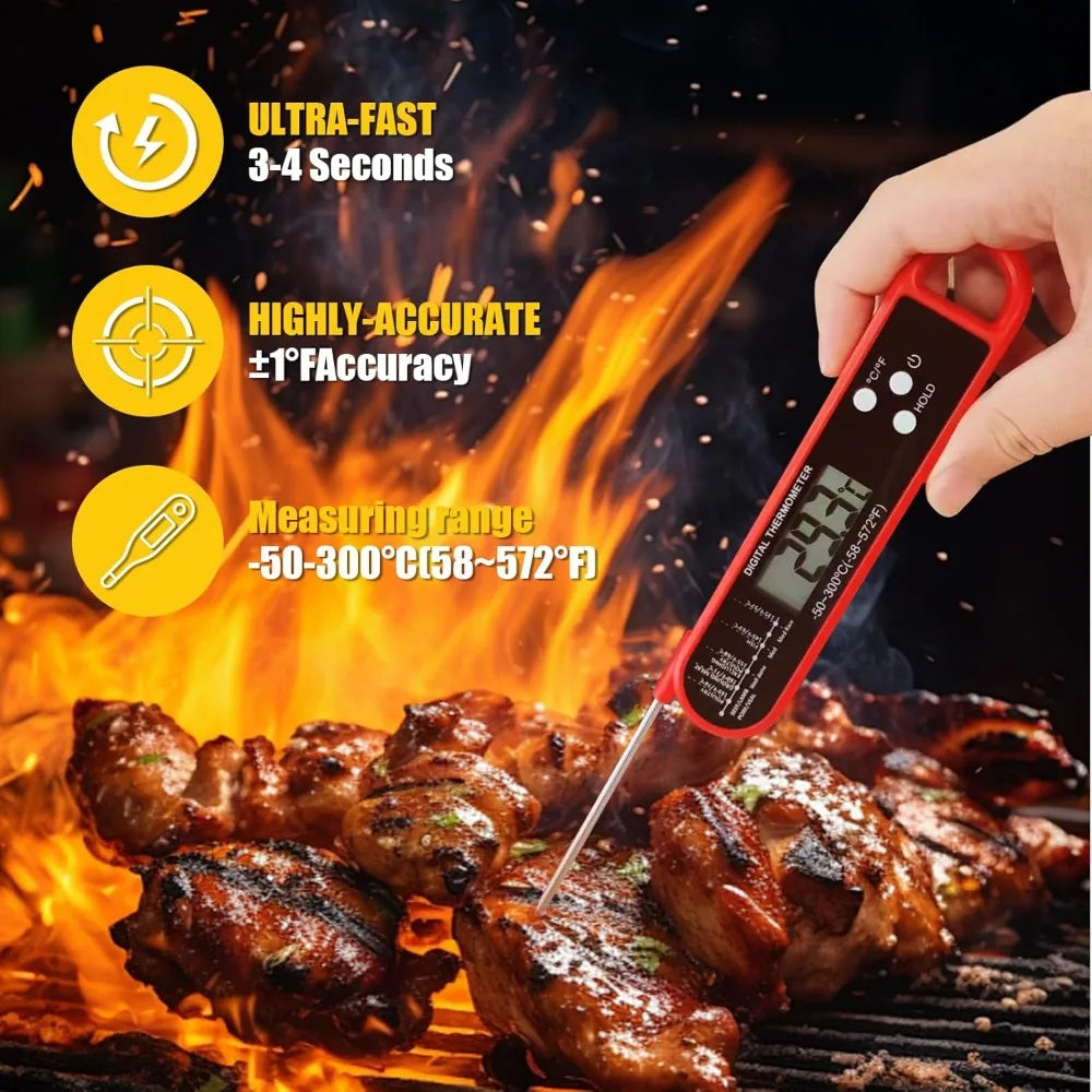 Meat Thermometer | Waterproof Digital | Instant Read | For Cooking BBQ