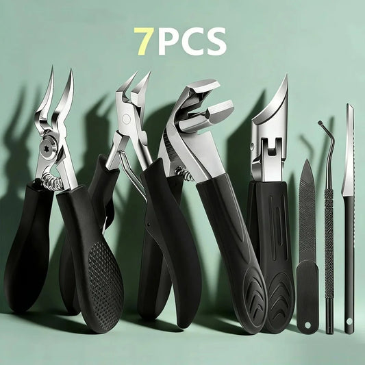 Nail Clippers Set | Wide Jaw Design | Convex Edge | 1 Or 9 Pieces