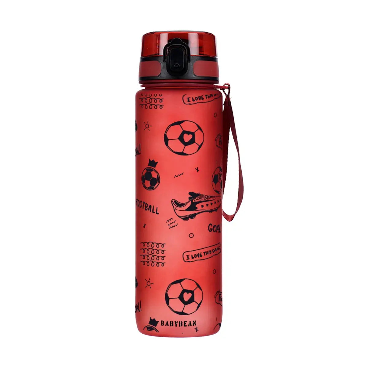 750ml Football Print Sports Water Bottle Flip Top Leakproof Portable Lanyard Water Cup For Kids Student Gym Outdoor Soccer Fans from PriceLows™