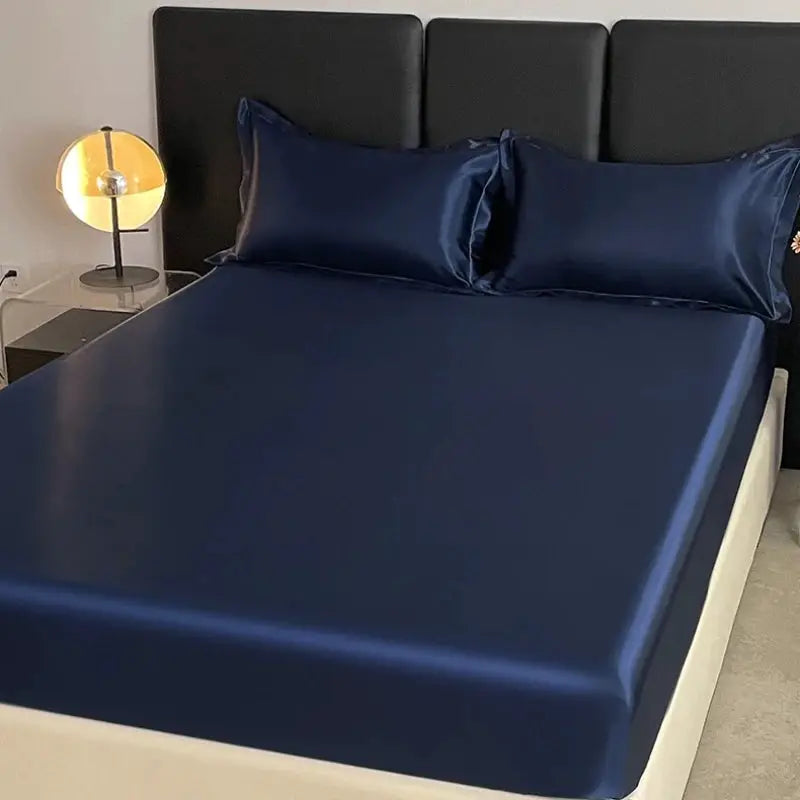 Satin Fitted Sheet | 100 Polyester | Elastic | King Queen Full