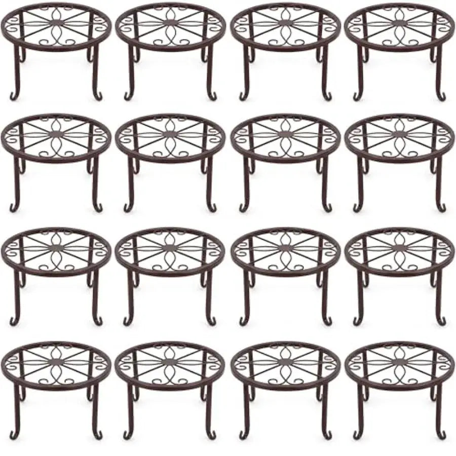 12 Pack Metal Plant Stands Outdoor Indoor Heavy Duty Flower Potted Holder Anti-Rust Plant Pot Shelf Round Flower Display Rack f from PriceLows™
