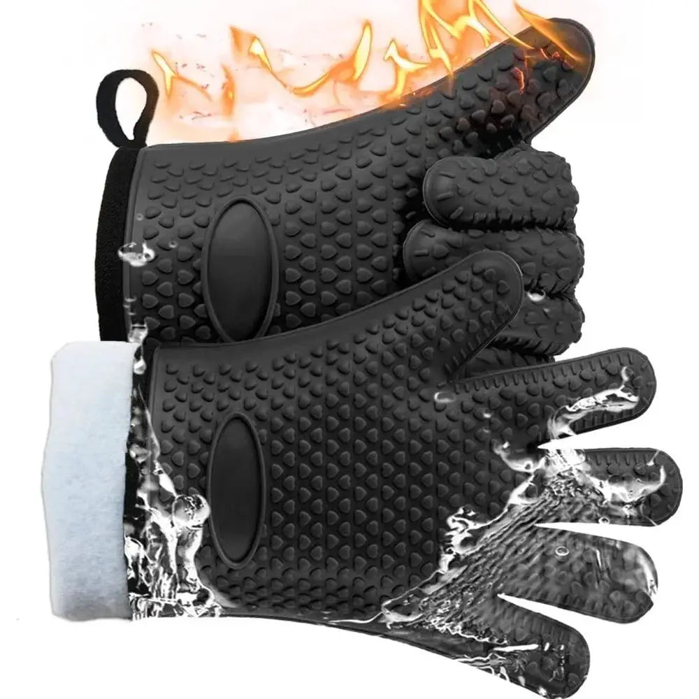 Silicone Oven Mitts | Heat Resistant | Non Slip | One Size