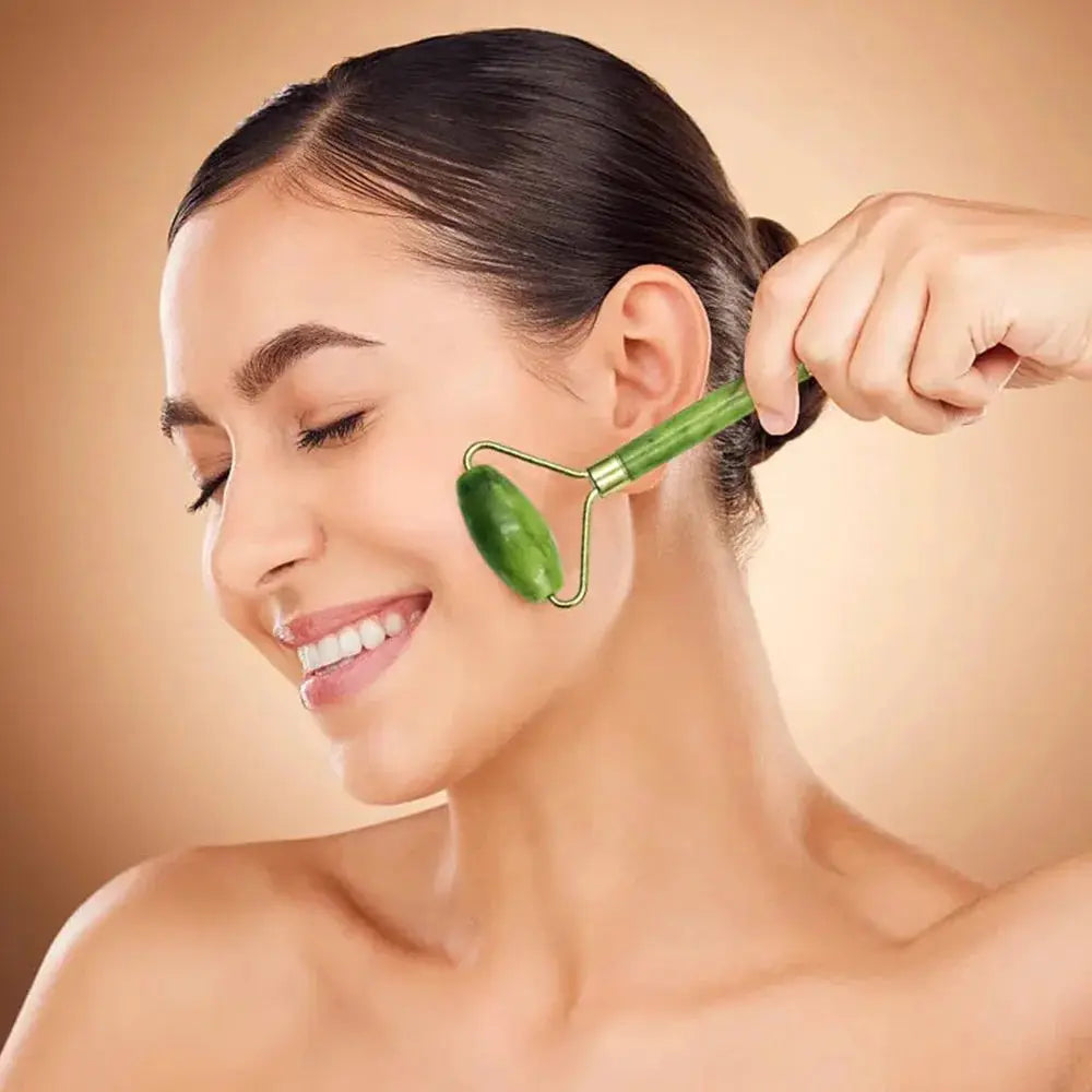Jade Gua Sha Tool | Natural Stone | Face Body Eye Massage Kit