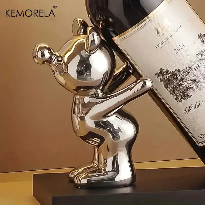 1/2 PCS Creative Wine Rack Ceramic Cartoon Decoration Living Room Home Decoration Cute Storage Rack Home Kitchen Bar Decoration from PriceLows™