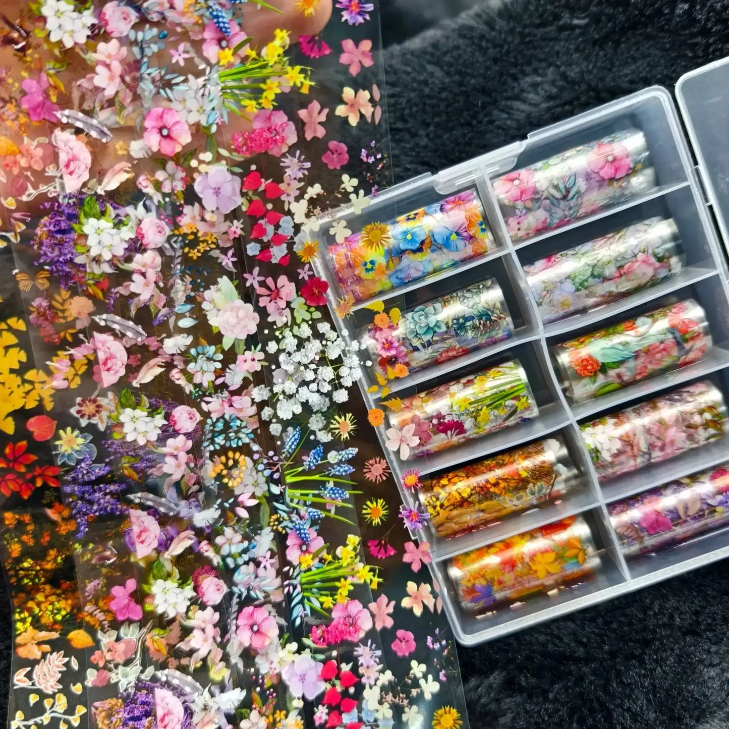 10Rolls Halloween Flower Plaid Angel Marble Bow Nail Foils Transfer Paper Nail Art Stickers Decal Nails Decoration from PriceLows™