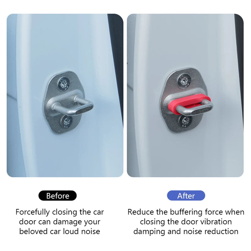 Car Door Shock Absorber | 4 Pack | Universal Fit | Soundproof Damper Pads