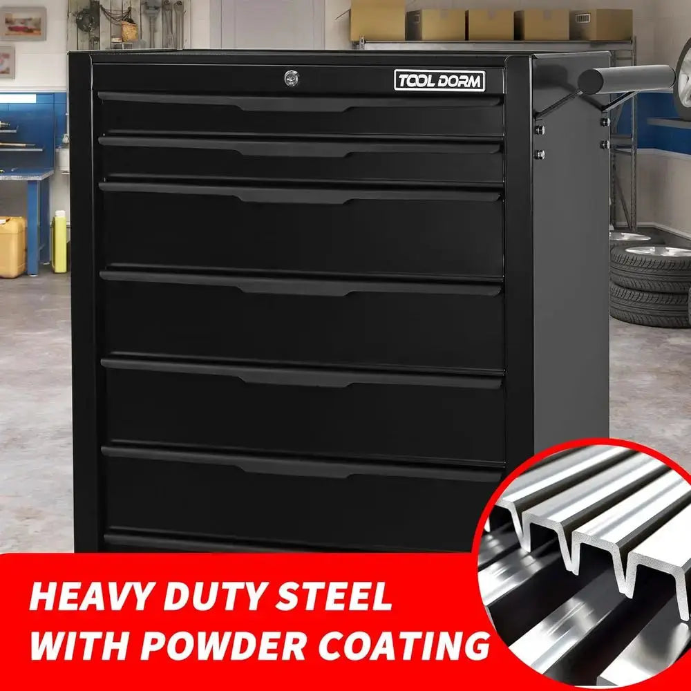 24.2 Rolling Tool Cabinet with 7 Drawers, Metal Chest on Wheels for Garage, Workshop, and Repair Shop from PriceLows™