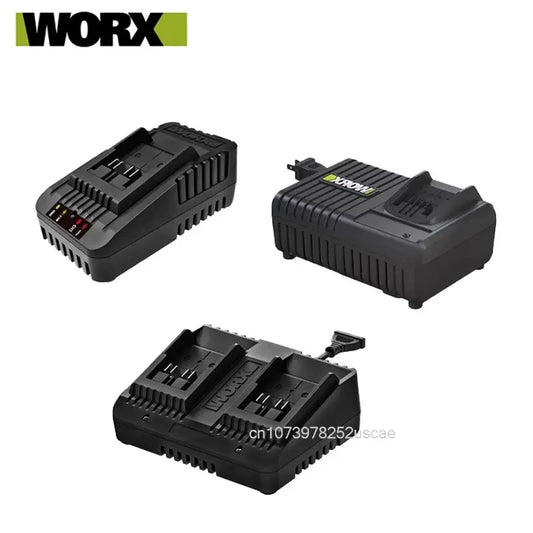 WORX 20V Charger 2.0A/6A 20V 2A Dual Out 2A FanCooling 6A with Multi-Model Charge Protection Universal Green Battery Platform from PriceLows™
