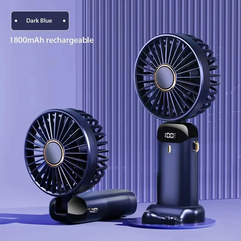 Portable Handheld Mini Fan | 5 Speed | USB Rechargeable | Phone Stand N15