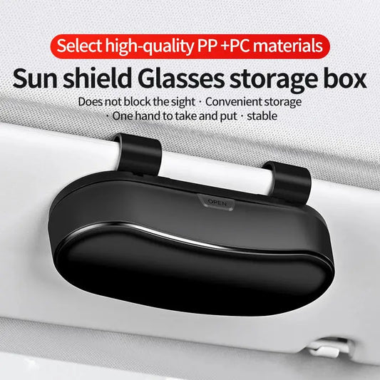 New Car Glasses Box, Glasses Sunshade, Sunglasses Car Storage Multi functional Sunglasses Clip Storage Box from PriceLows™