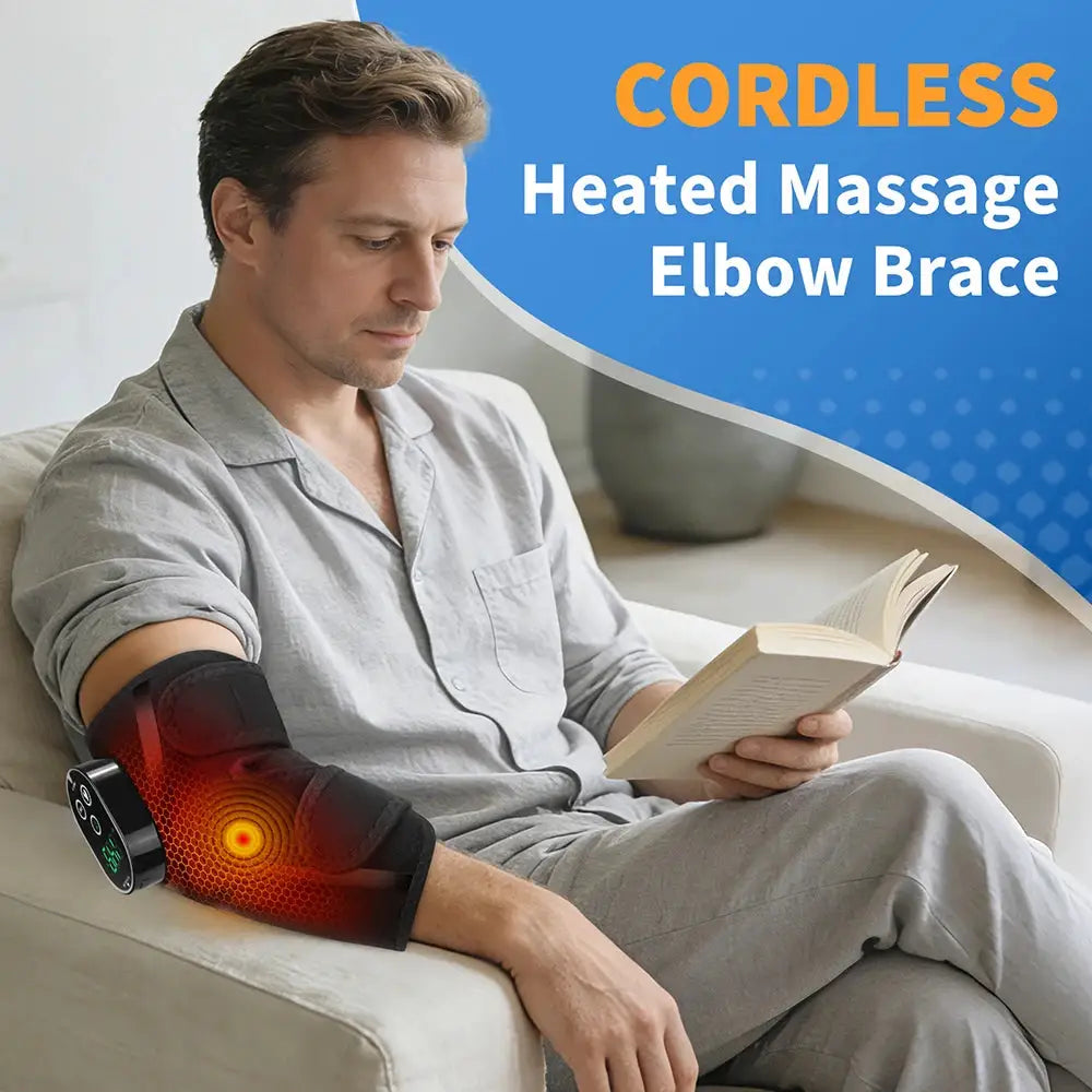 Electric Elbow Brace | Adjustable Heating Wrap | Cordless USB Power