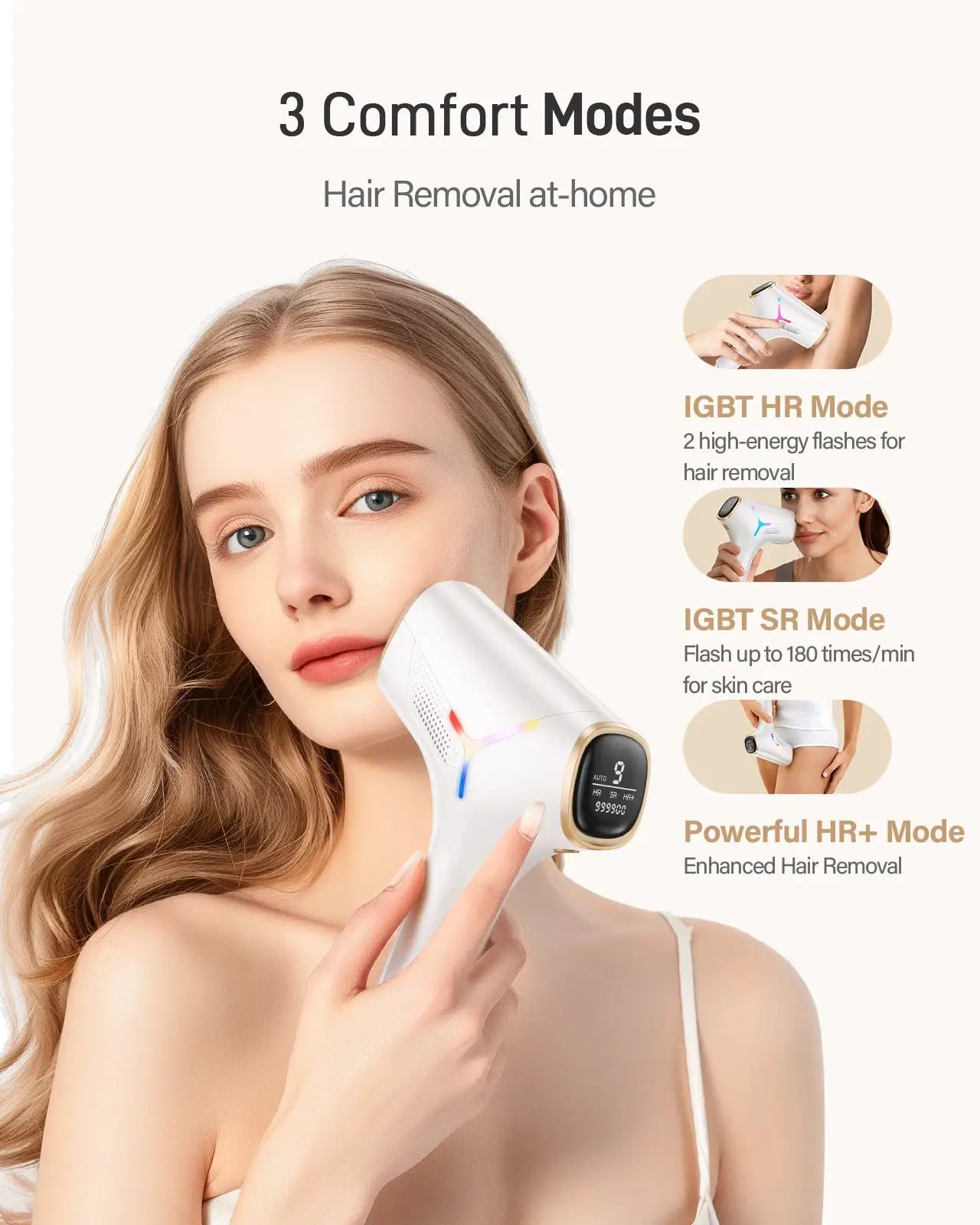 Totmizby IPL Hair Removal | 990,000 Flashes | Body and Face | Painless Permanent