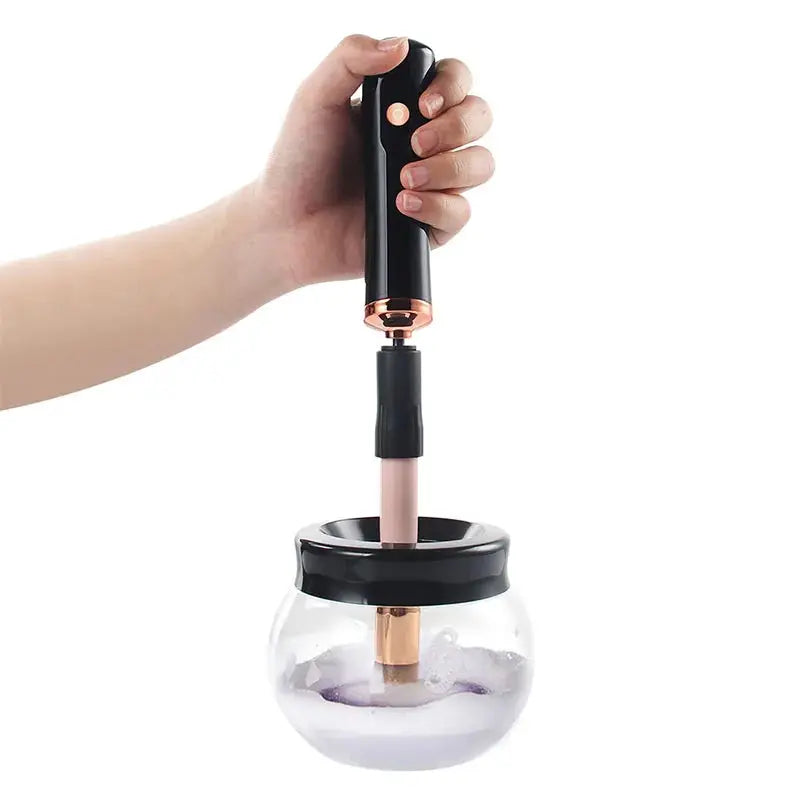 Electric Makeup Brush Cleaner | Automatic Rotary Design | 8 Size Collars