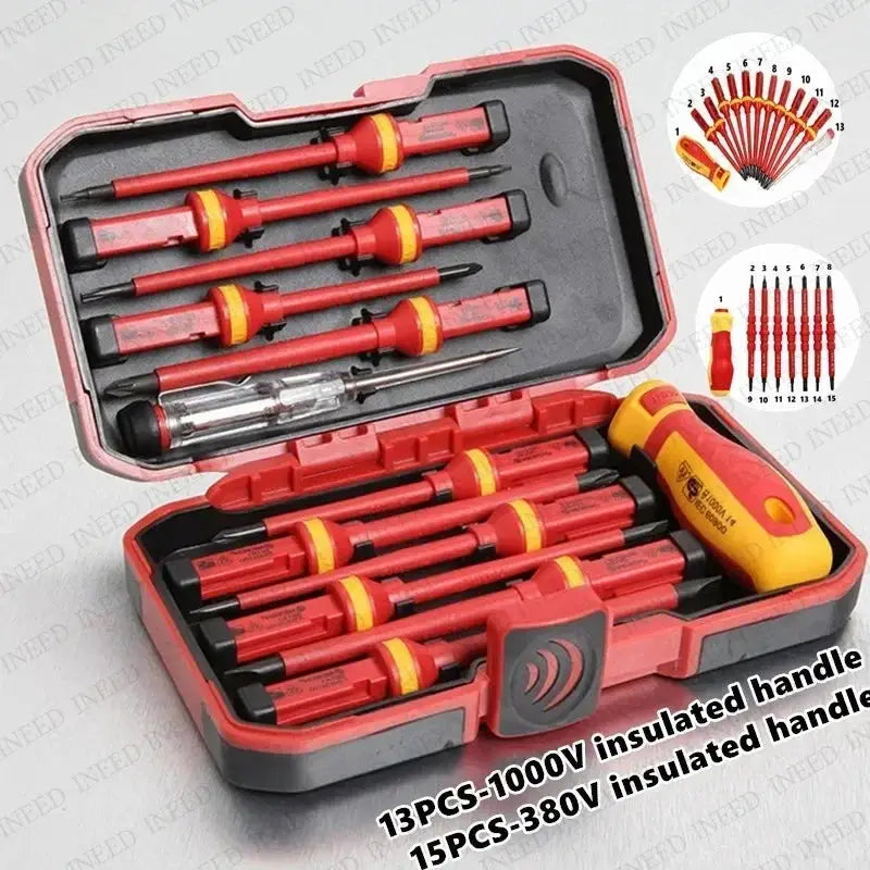 13-in-1 Electrician Repair Tools Kit Changeable Insulated Screwdrivers Set Magnetic Slotted Bits Repair Tool Electrician Tool from PriceLows™