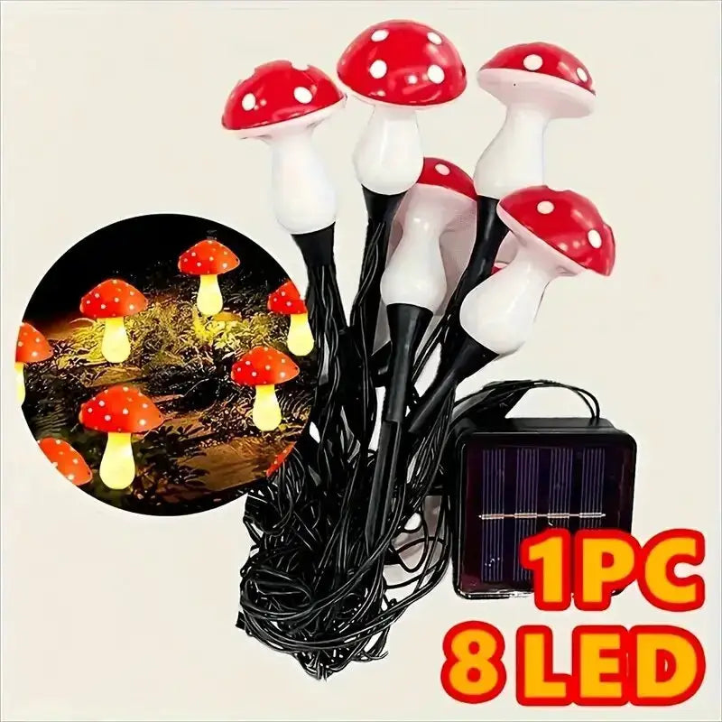 1PC Solar Mushroom Path Lights,8 Modes Outdoor Waterproof LED Lamp,Landscape Lights For Garden,Lawn,Yard,Pathway,Terrace Decor from PriceLows™