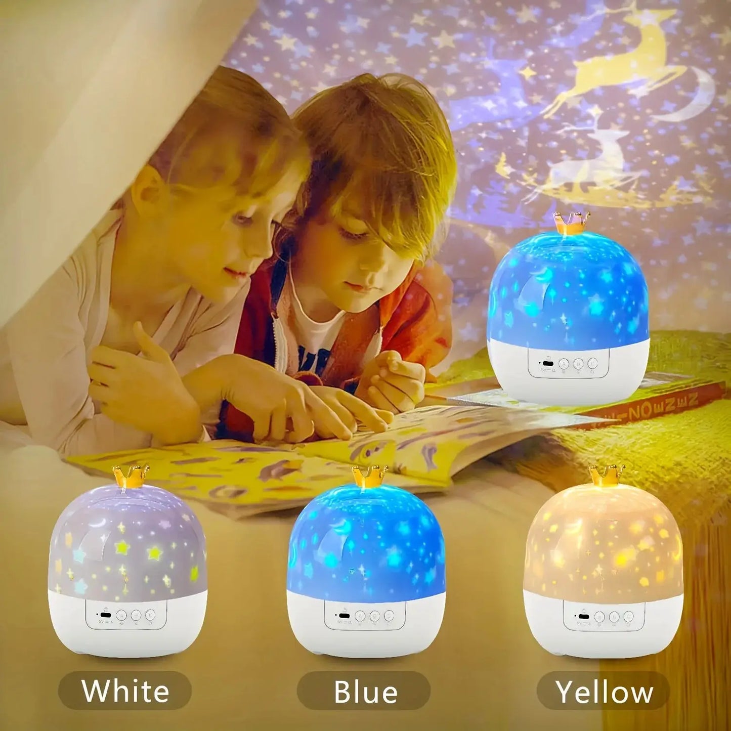 Night Light | Sky Projection | LED Bulbs Included | 15in1