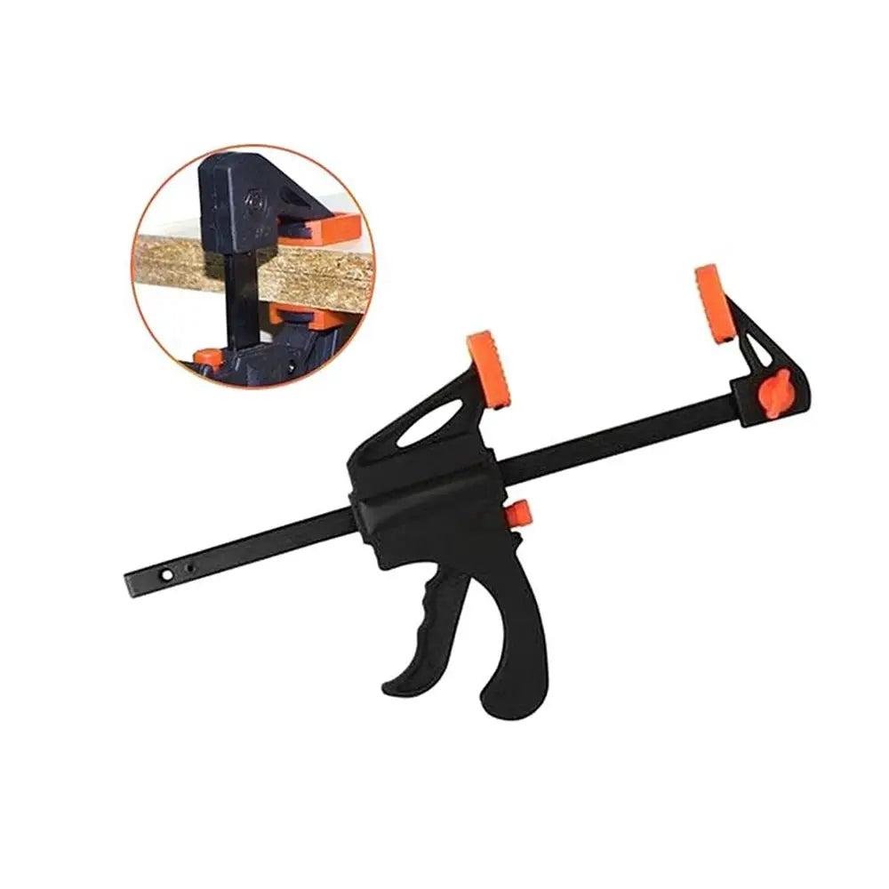 4" Quick Ratchet Release Speed Squeeze Wood Working Clamp Clip Kit Spreader Gadget Tool DIY Handle /Random Color from PriceLows™