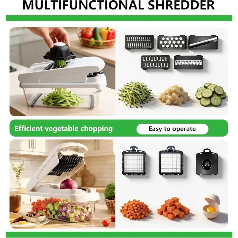 Multifunctional Vegetable Chopper | 15-in-1 | Slicer and Cutter