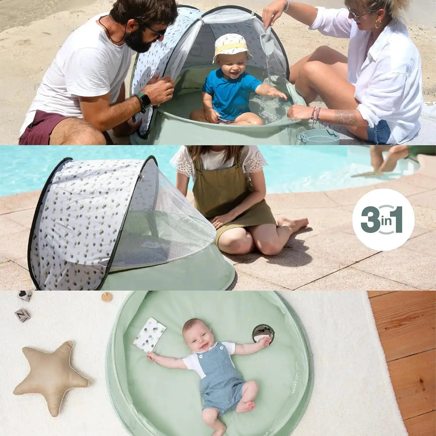 Aquani Tent & Pool | 3 in 1 Pop Up Tent, Kiddie Pool and Play Area (Summer 2024 Essential) from PriceLows™