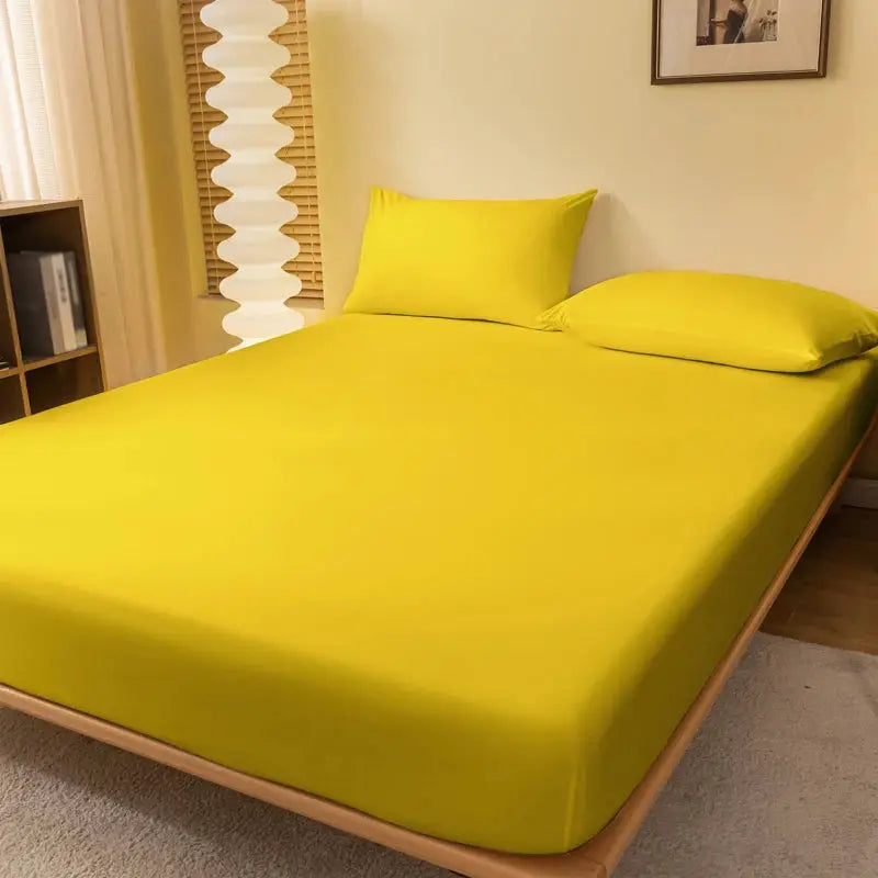 1 piece of solid color matte bed sheet, solid color bed cover for bedroom, bedding (excluding pillowcases) from PriceLows™