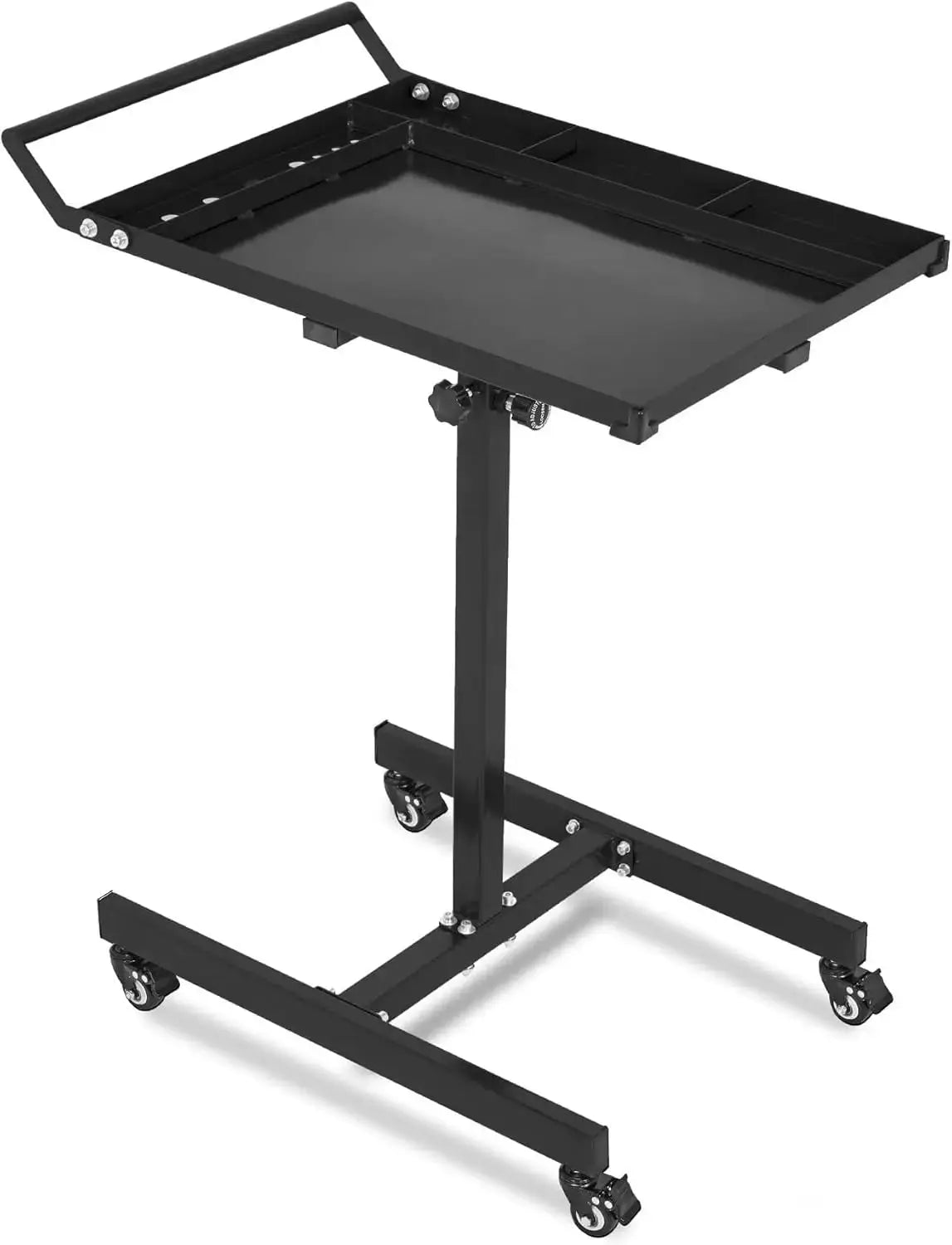 Mobile Work Table with Adjustable Height – 300Lbs Capacity Mechanic Rolling Tool Cart with Brakes for Garage Car Repair Shop from PriceLows™