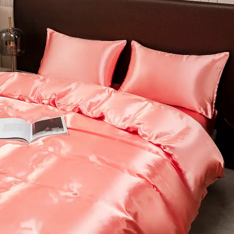 Duvet Cover Set | Satin Finish | Solid Color | Multiple Sizes
